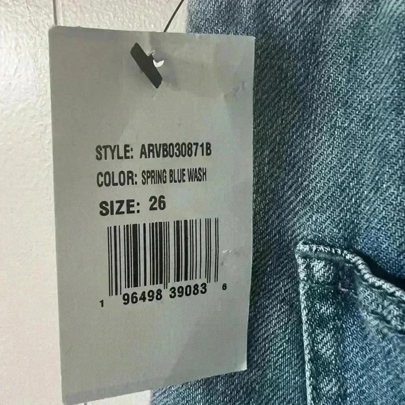 NEW AFRM The Moto Mid-Rise Straight Leg Women's Sz 26 Spring Blue Wash - Picture 11 of 12